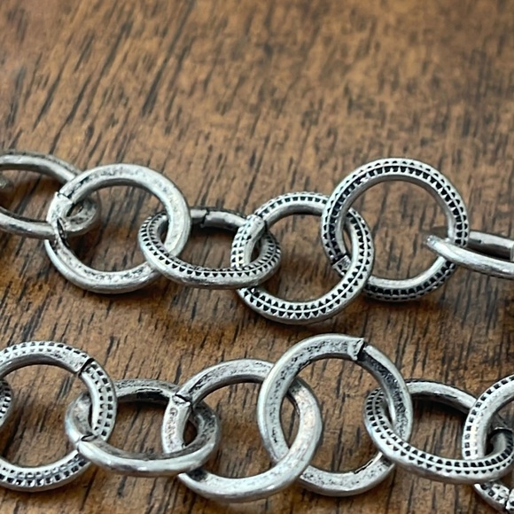 Urban Outfitters chunky linked necklace collar choker spike bib edgy - Picture 7 of 15